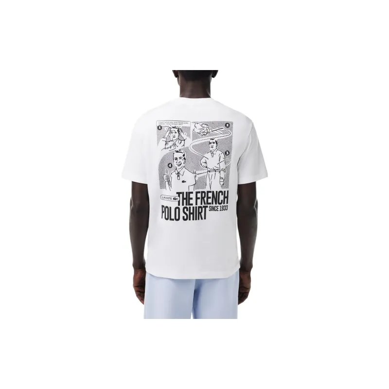 LACOSTE Graphic print Cotton T shirt-3
