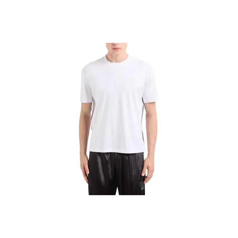 EMPORIO ARMANI Side Striped Logo Printed T-Shirt-1