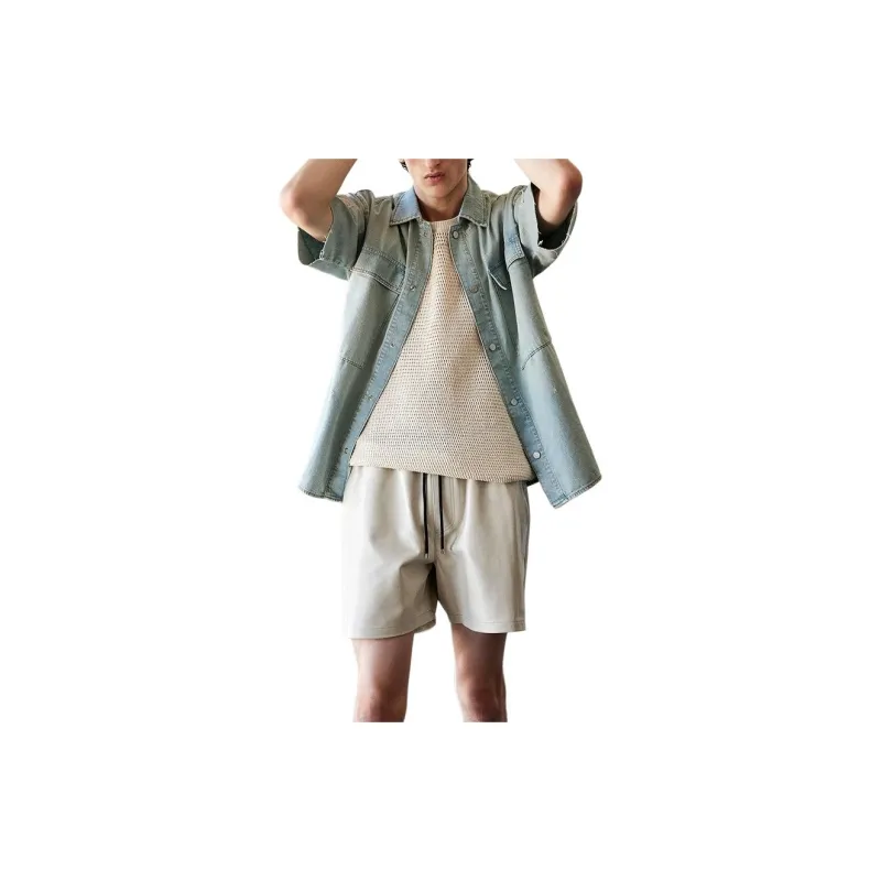 FRAME SS24 Shirt Men's Light Blue-1