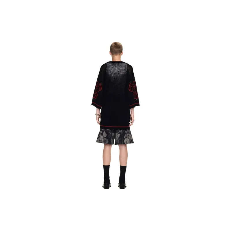 OFF WHITE Varsity Knitted mesh T shirt-1
