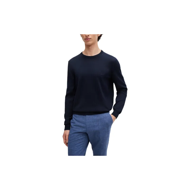 HUGO BOSS Logo Embroidered Crewneck Jumper-2