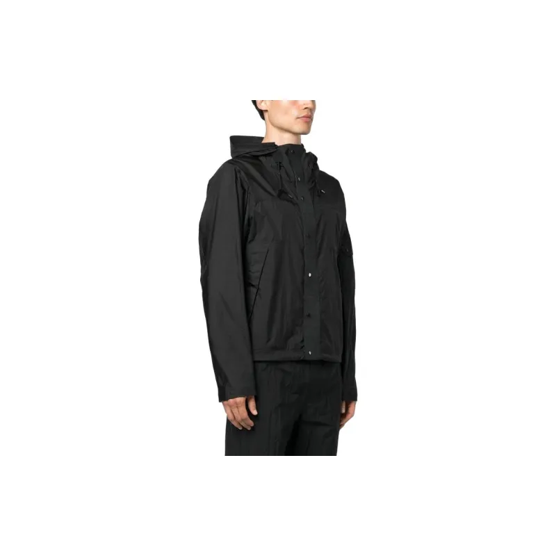 TEN C Button fastening Drawstring Hooded Jacket-3