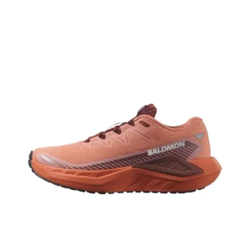SALOMON Slip Resistant Low Top Running Shoes Women's Orange Brown