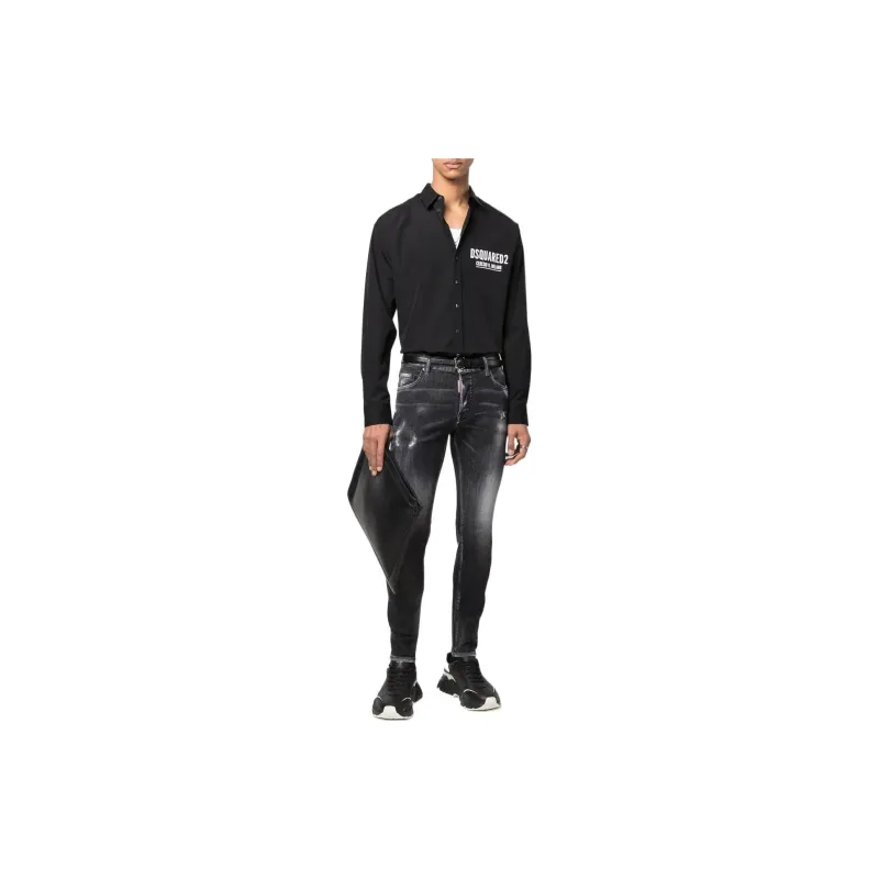DSQUARED 2 Logo Printed Button Up Shirt-1