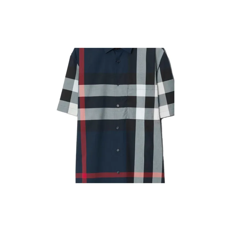 Burberry Check Pattern Short Sleeved Shirt-6