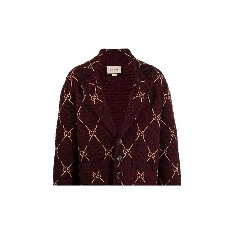 GUCCI Sweaters Men Burgundy-4