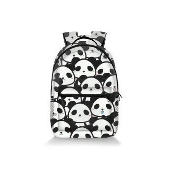 UNITE STAR Nylon Backpack Regular Women's Black/White/Green