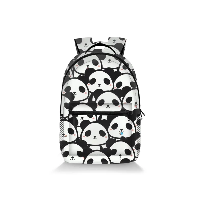 UNITE STAR Nylon Backpack Regular Women's Black/White/Green-0