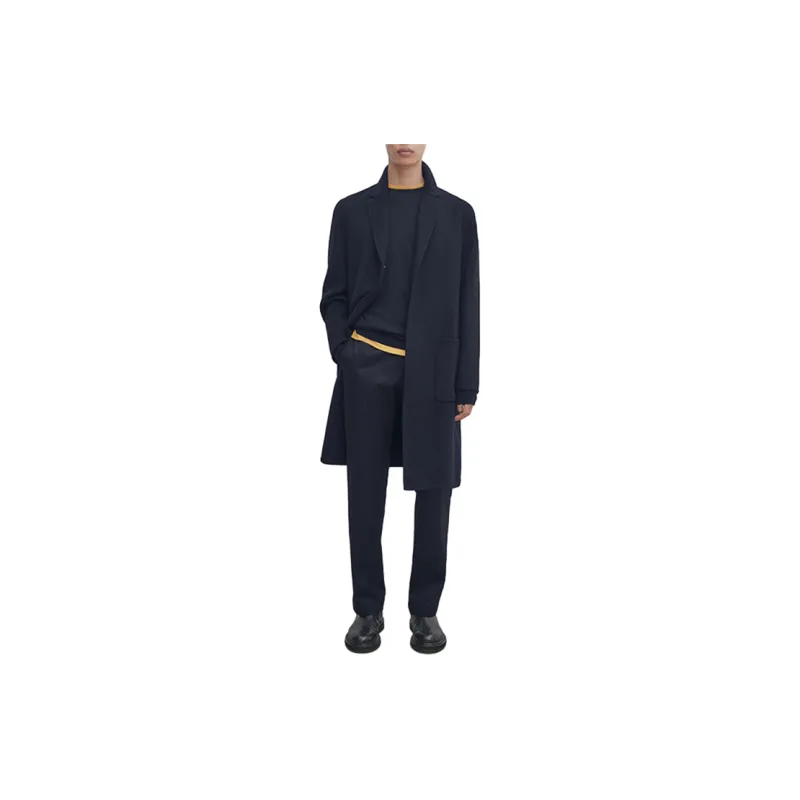 Massimo Dutti Coats Men Navy Blue-2
