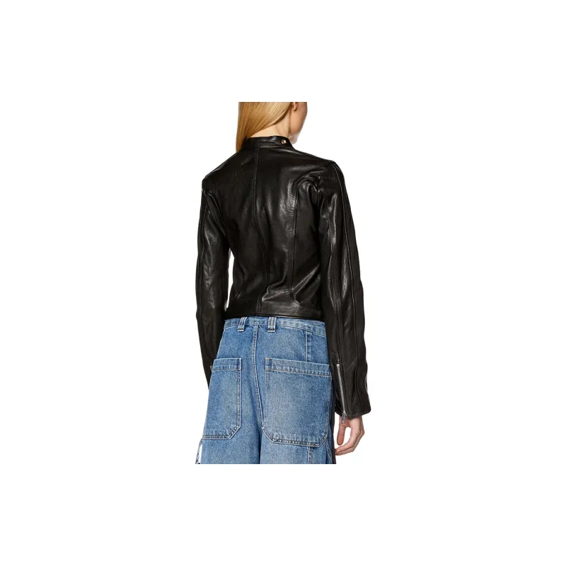 DIESEL L Margy Collarless Leather Jacket-3