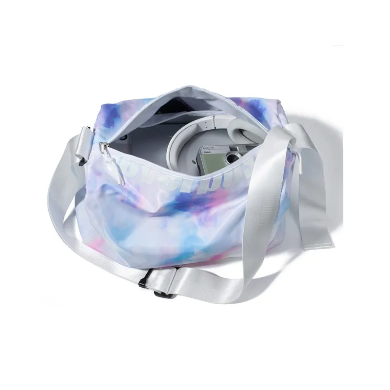 LOVERPUSS Fabric Crossbody Bag Unisex Dazzling Color White-4