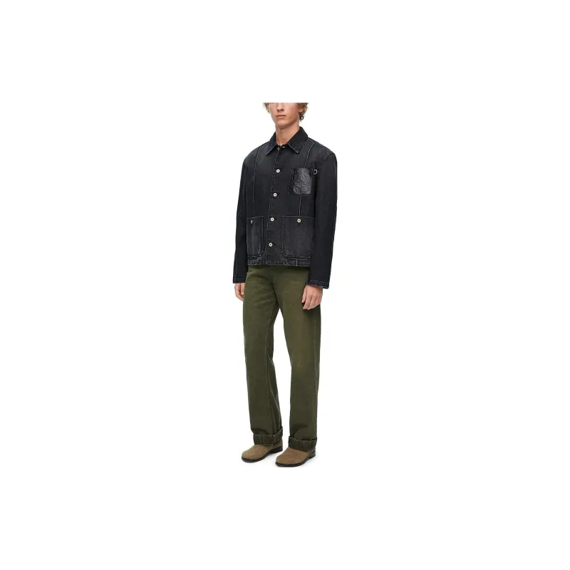LOEWE Leather pocket Denim Jacket-1