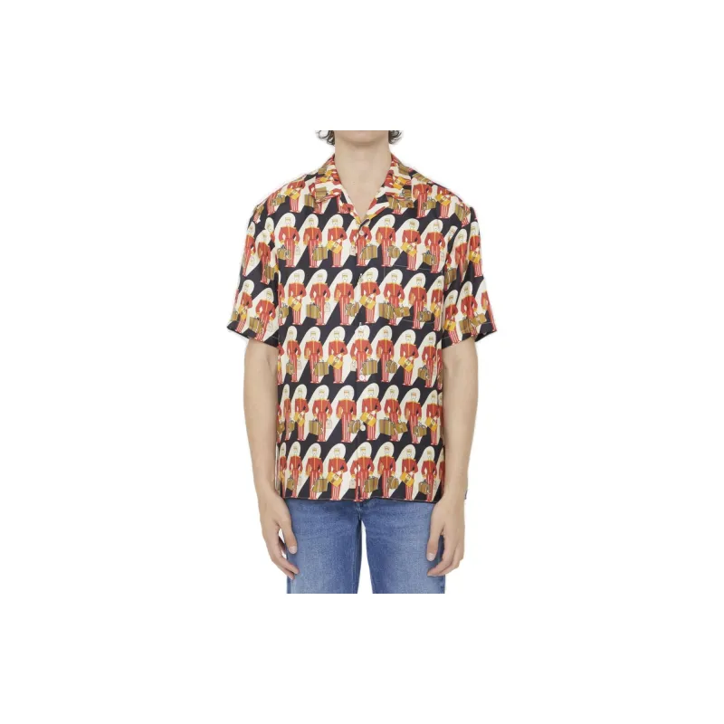 GUCCI Graphic Printed Short Sleeve Shirt-2