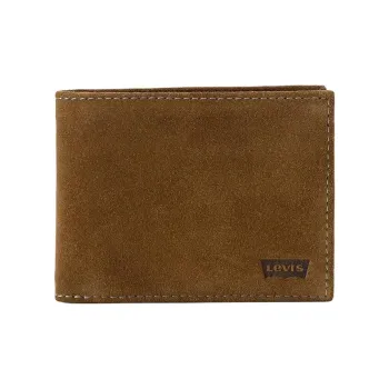 Levi’s Grained Cow Leather Wallet Men's Dark Brown