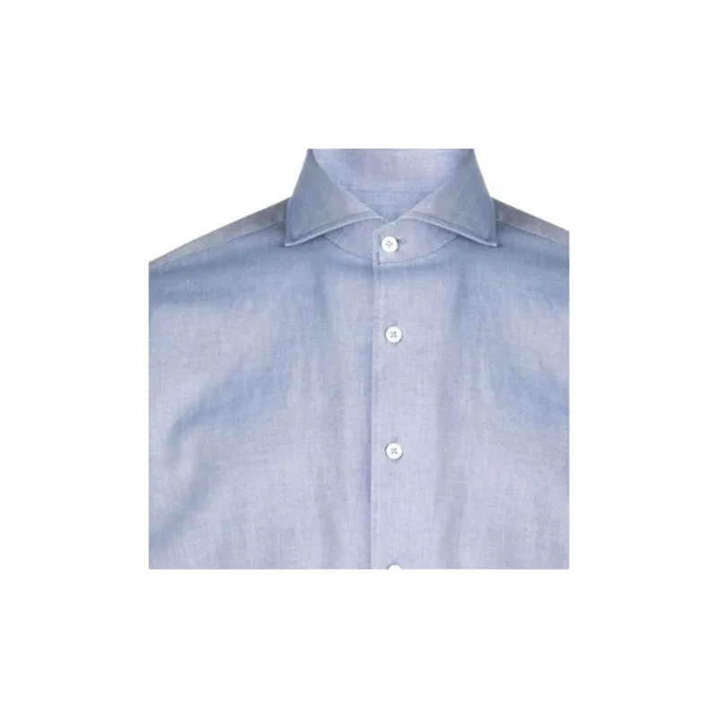 CANALI Cutaway-collar Cotton Shirt-4