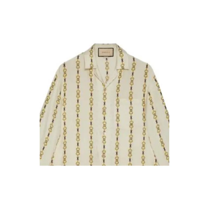 GUCCI Shirts Men Beige Yellow-3