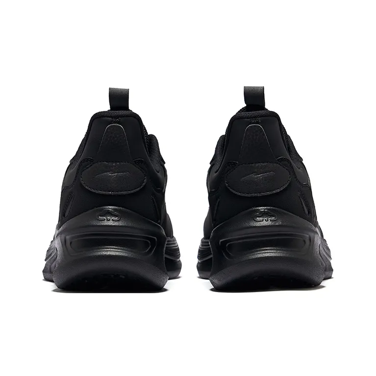 Erke Cushioned Water Resistant Rebound Low Top Casual Running Shoes Men's Jet Black-4
