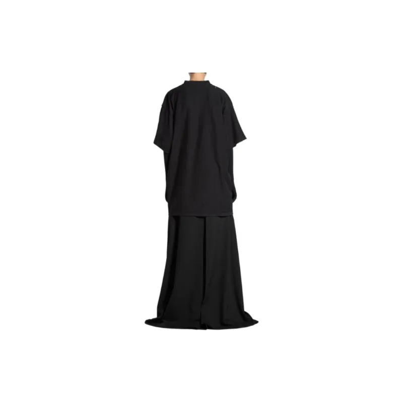 Balenciaga T Shirt Loose Fit Style Unisex Black-4