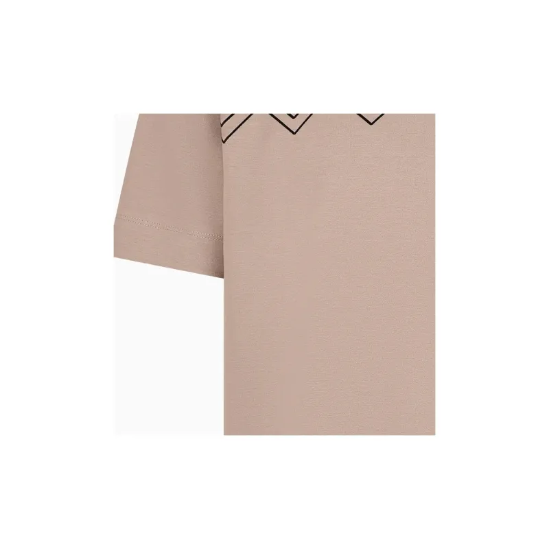 EMPORIO ARMANI Lyocell blend Jersey T shirt With Chevron Flock Detail-1