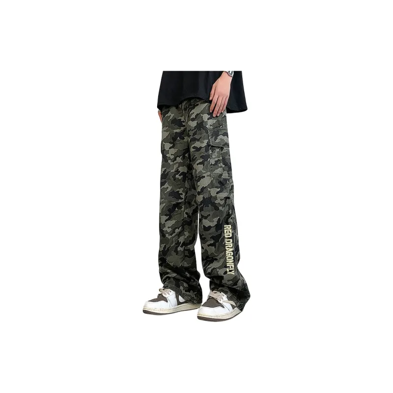 RED DRAGONFLY Cargo Pants Unisex Forest Green-4