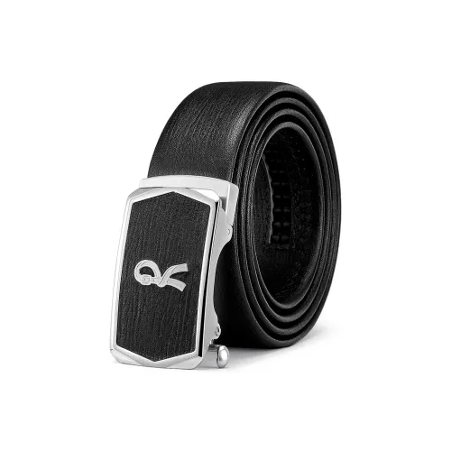 ROBERTA DI CAMERINO Cow Leather Belts Men's Black 3.45CM Writing A Greeting Card And Printing Photos