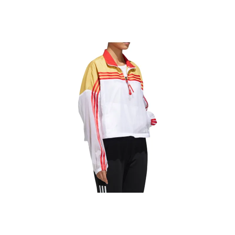 Adidas Jackets Women's White Yellow-4