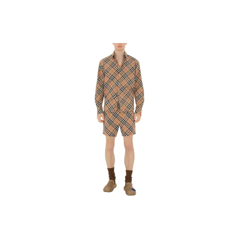 Burberry Check print Drawstring Swim Shorts-4