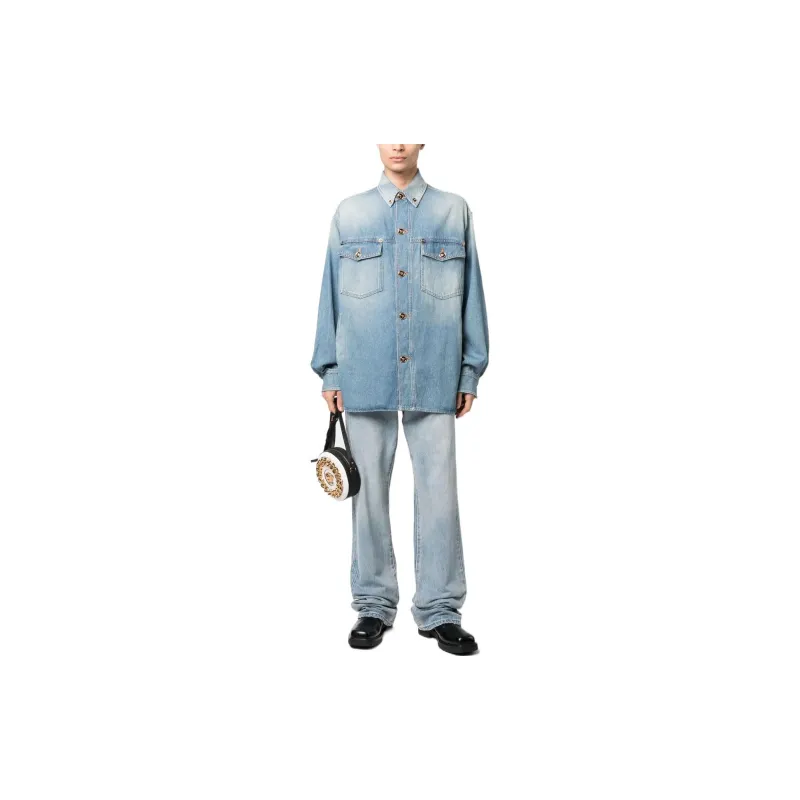 VERSACE SS23 Denim Jacket Men's Blue-1