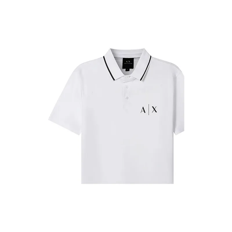 ARMANI EXCHANGE Polo Shirts Men White-3