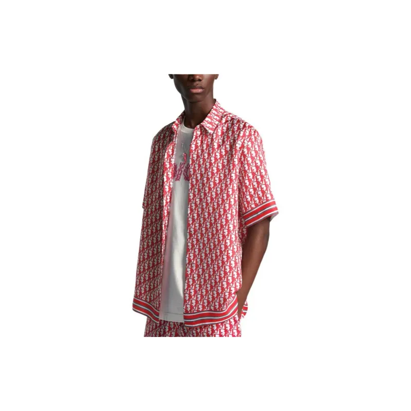 DIOR Shirts Men Rose Red-2
