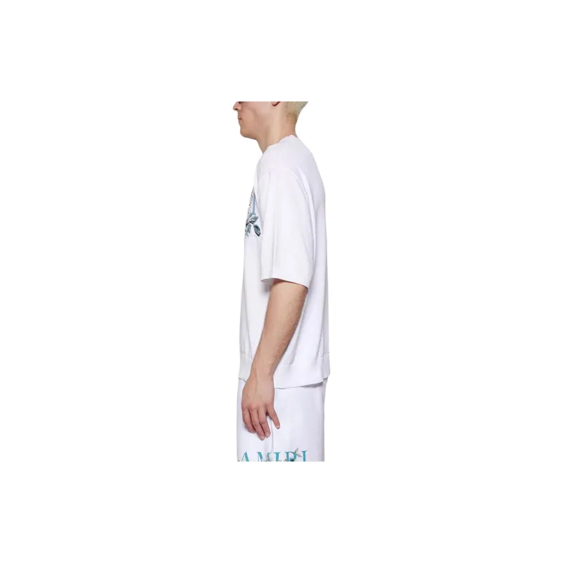 AMIRI Floral Logo Knitted Crewneck Tee-3