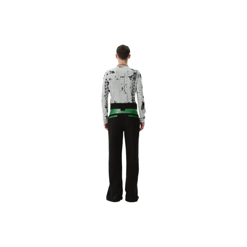 TIWILLTANG Casual Pants Men Black Green-2