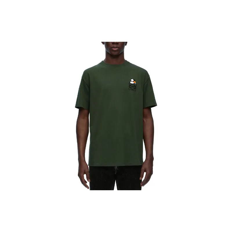 LOEWE SS24 T Shirt Men's Army Green-2