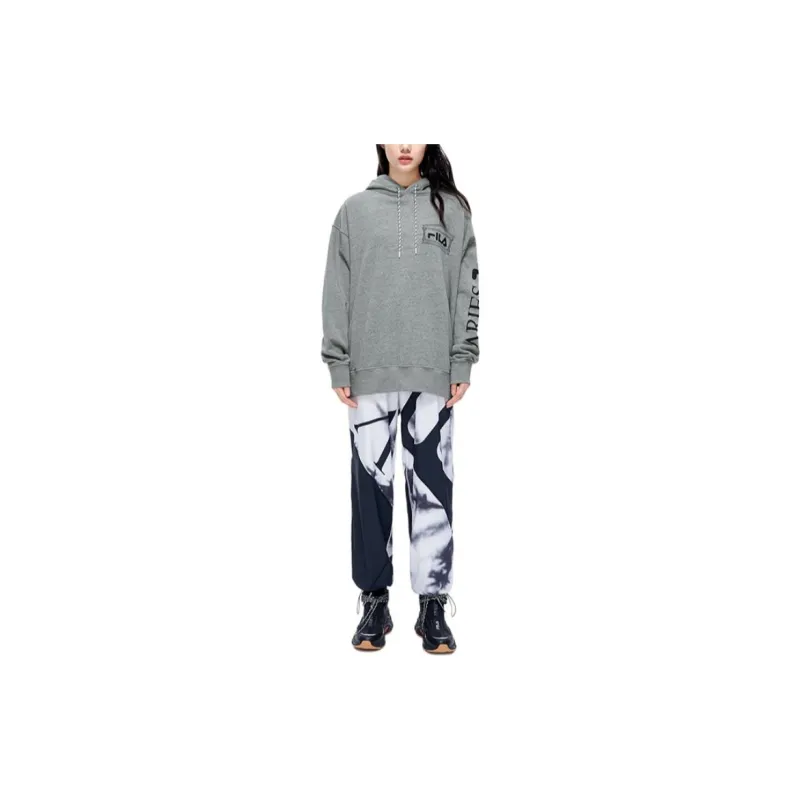 FILA FUSION FILA X ARIES Sweatshirt Unisex Heather Gray With A Hint Of Randomness-2
