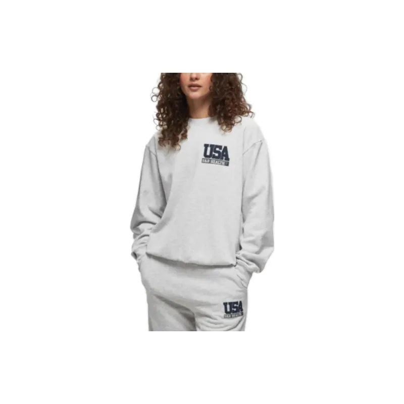 SPORTY & RICH Logo Detailed Crewneck T-shirt-1