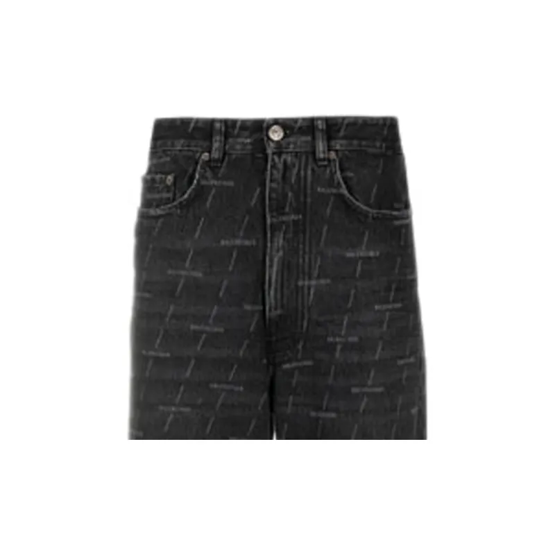 Balenciaga Jeans Regular Fit Men's Denim Black-4