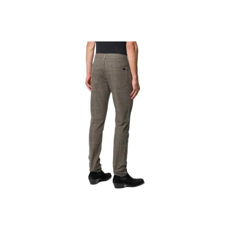 SAINT LAURENT Knitted Sweatpants Men Light Brown-1