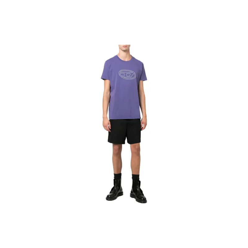 DIESEL T-Shirts Men Dark Purple-1