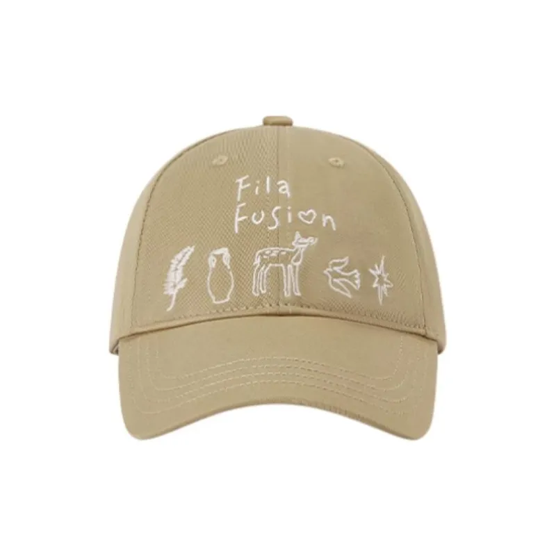 FILA FUSION Cotton Baseball Caps Unisex Seaweed Umber-1