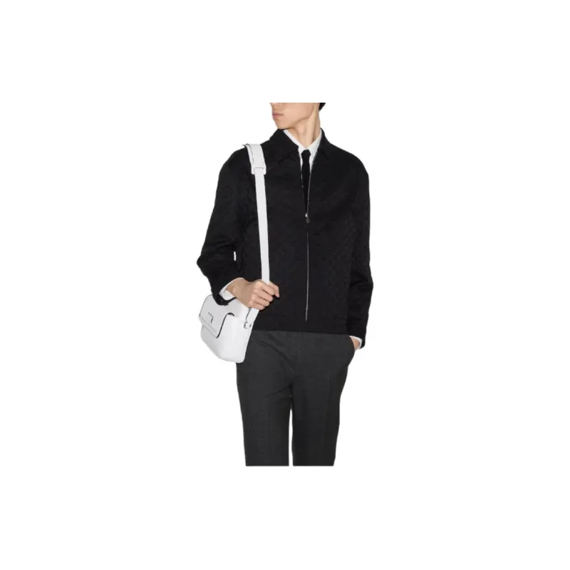 GUCCI FW24 Reversible Nylon And Gg Canvas Jacket Jackets & Coats Men's Black-4