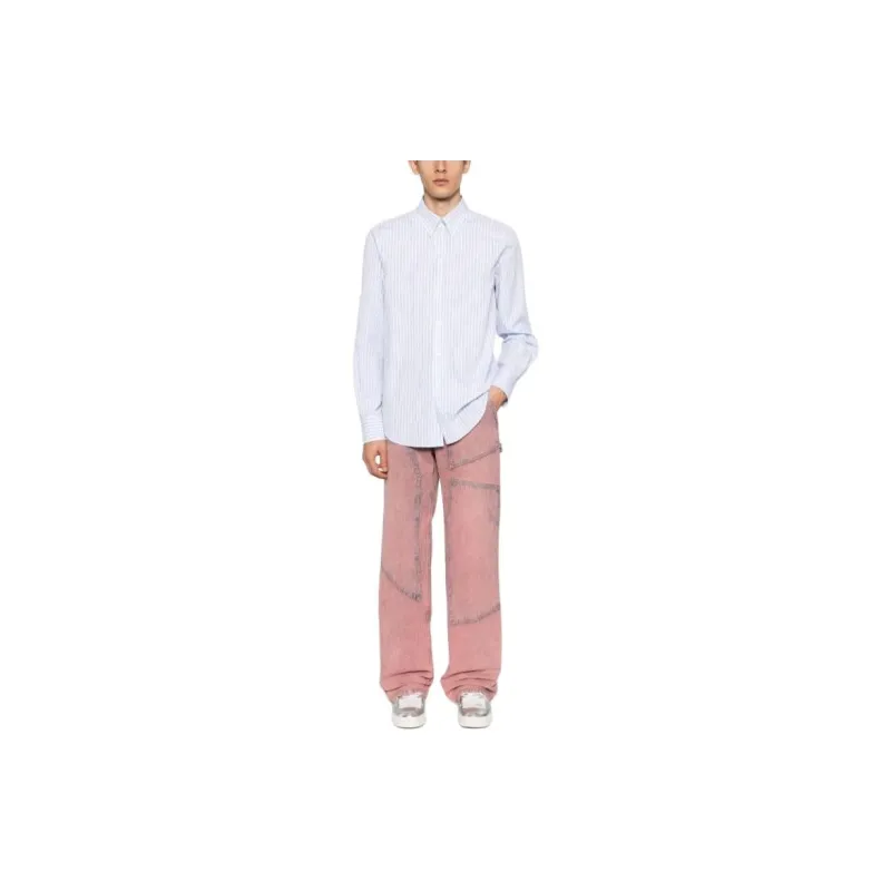 MSGM Stripe Pattern Long Sleeved Shirt-1