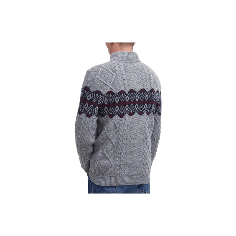 BARBOUR Alwinton Half Zip Jumper Sweater Men's Gray-3