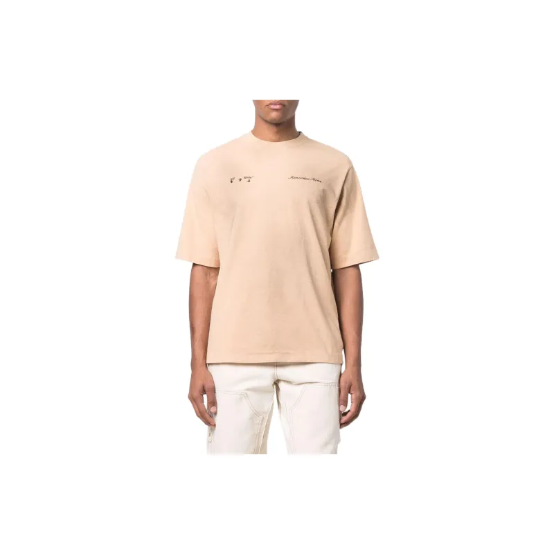 OFF WHITE T Shirts Men Khaki-1