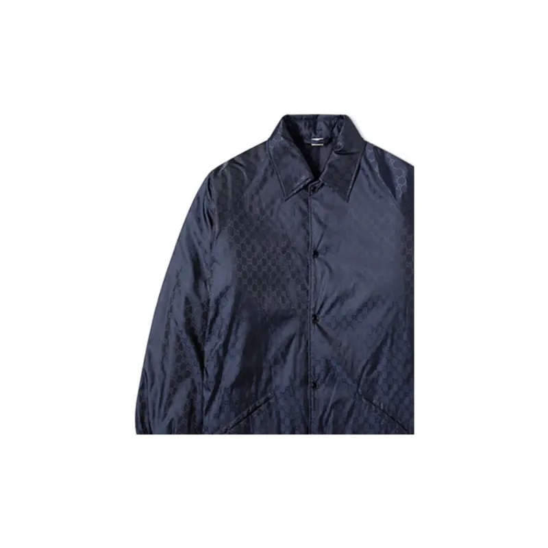 GUCCI Jackets Coats Men's Marine Blue-4