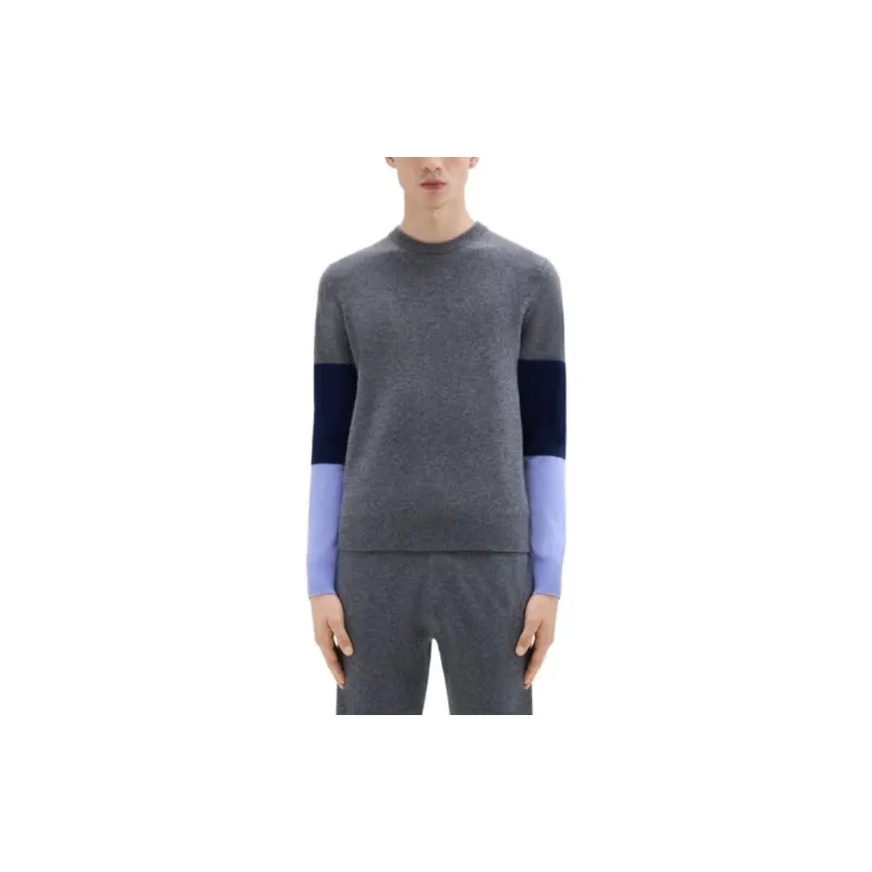 THEORY Sweater Men's Graphite Gray Mixed Color-1