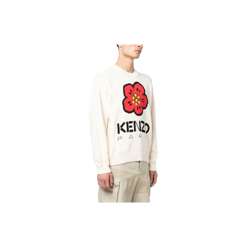 KENZO Boke Flower-intarsia Crew-neck Jumper-3