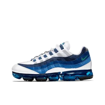 Nike Vapormax 95 Anti Slip Wear Resistant Low Top Running Shoes Men's White Blue