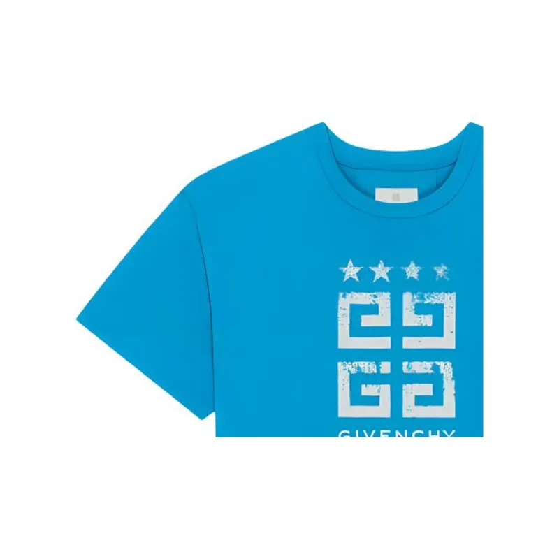 Givenchy Faded 4G Logo Printed Crewneck T Shirt-1