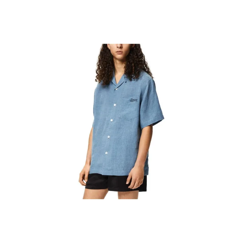 LOEWE Linen Bowling Shirt-3