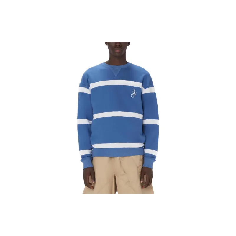JW Anderson Logo Printed Striped Sweatshirt-1